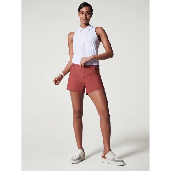 SPANX Sunwashed Red 4" Sunshine Shorts Size XL NEW - Picture 1 of 4